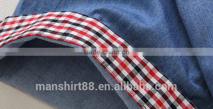 2017 fashion denim jeans boy's casual shirt