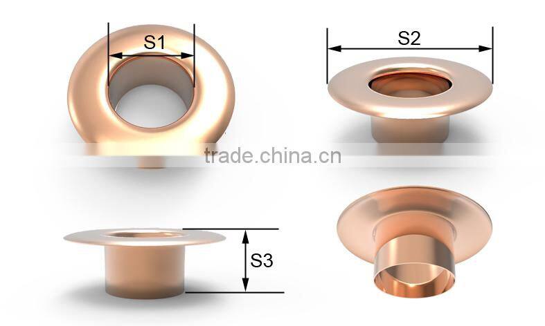 High quality metal brass eyelets and grommets for shoes handbag