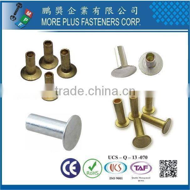 Taiwan Stainless Steel Mild Mushroom Truss Black zinc Plated Semi Tubular Rivet