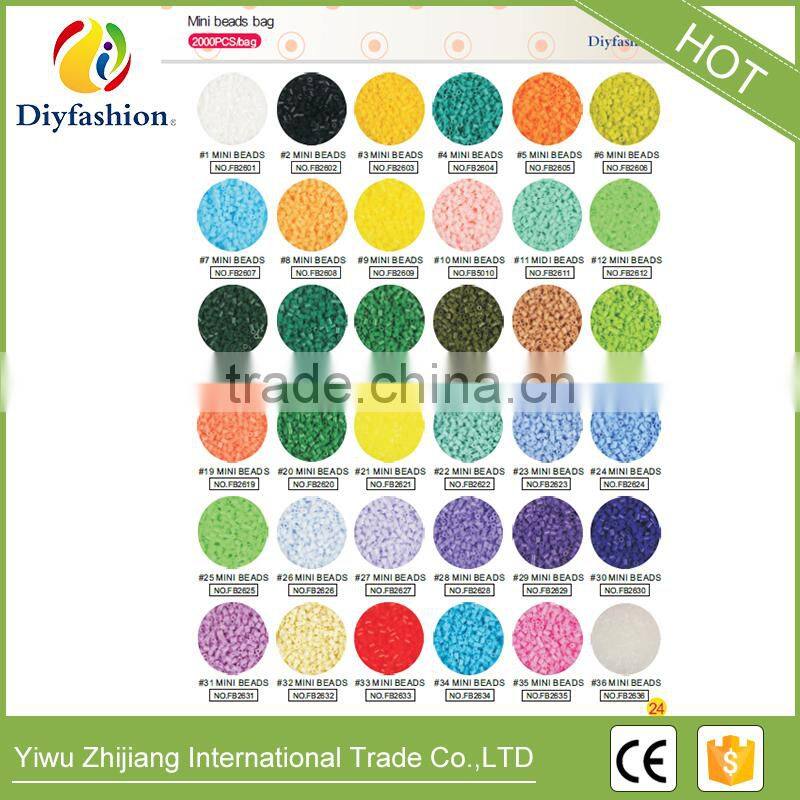 Diy fashion 2.6mm mini hama perler beads arts and crafts for kids in yiwu
