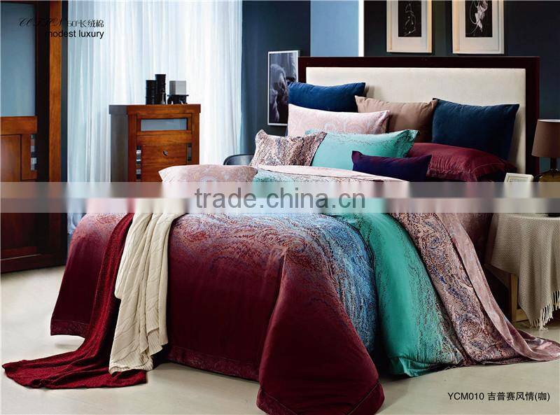 300T 100% egyptian cotton duvet cover bed cover flat sheet pillow case
