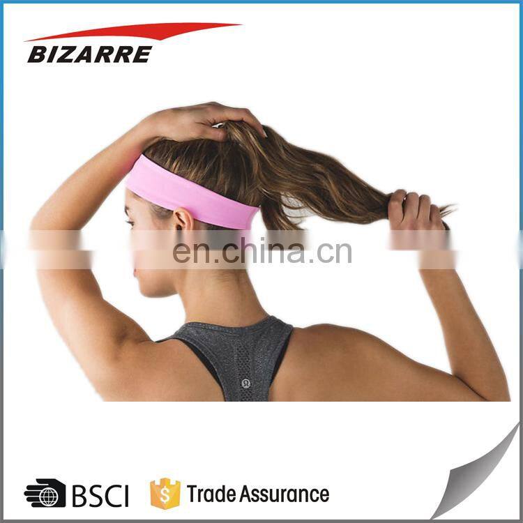 Wholesale custom elastic logo printed sports headband