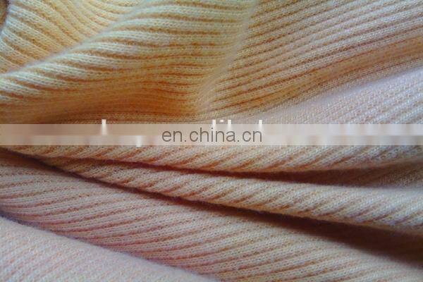 Winfar polyester knit fabric collar 2*2 rib poly span rib fabric for garment