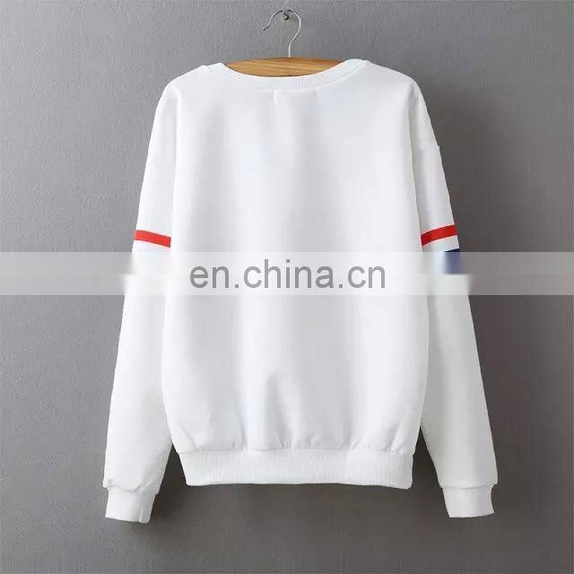 2016 New Style Women Clothes Fashion Causal Printed Letters Women Blouse Red Blue Stripes Loose Printing Blouse