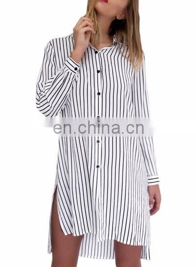 Casual designer women pinstripe shirt
