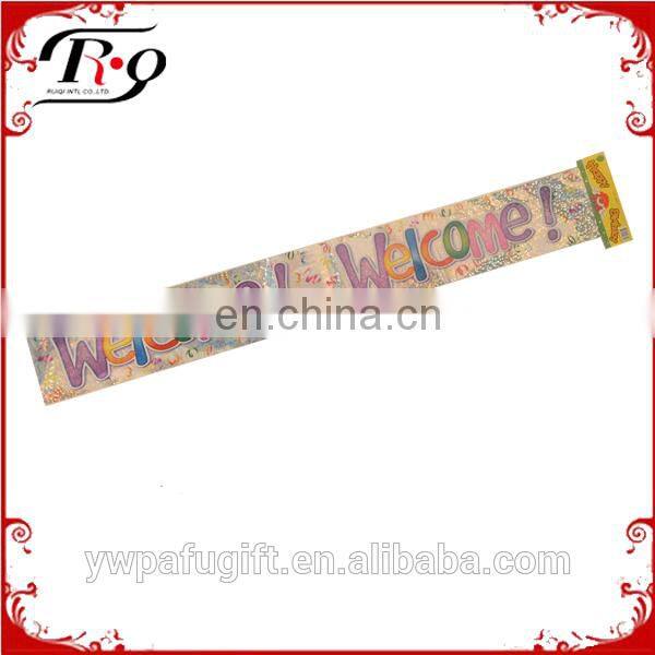 party favors multicolor Baby Shower laser foil banner