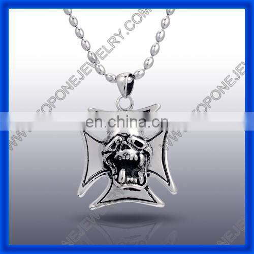 2014 Stainless Steel Removable Sword Skull CZ Pendant China Top Manufacturer