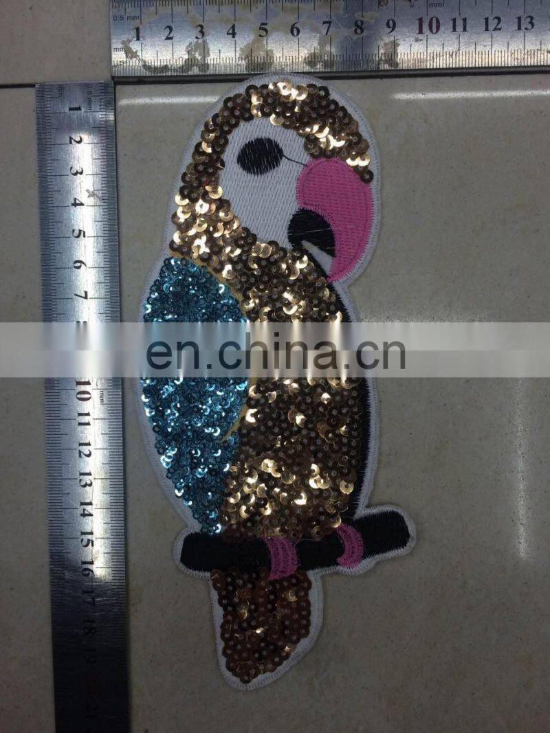 cheap embroidered sequins animal hot fix motifs,wholesale embroidered patch,animals clothes embroidered patches