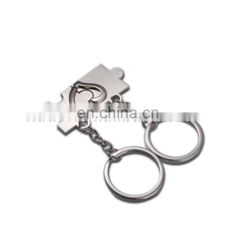 couple design heart shape metal lover keychain