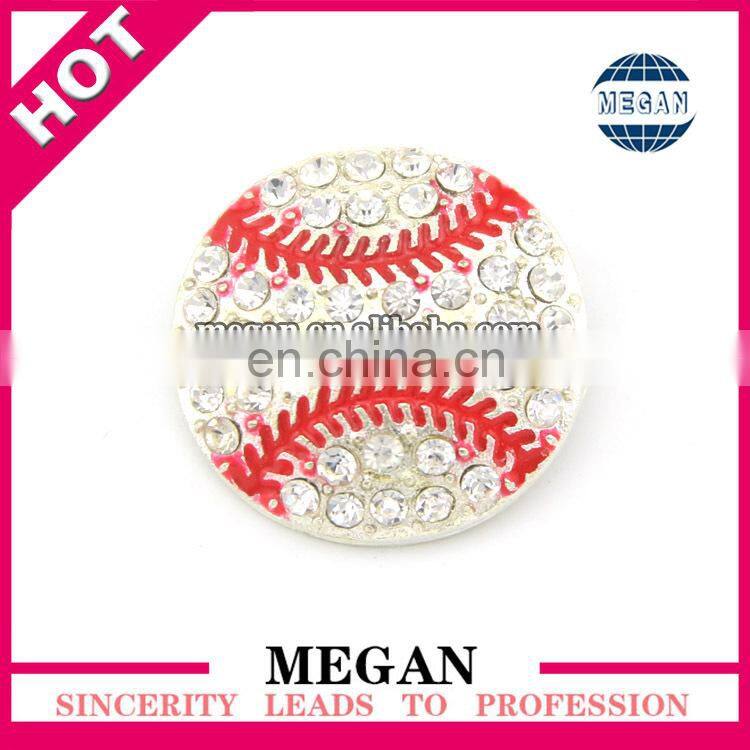wholesale baseball rhinestone button