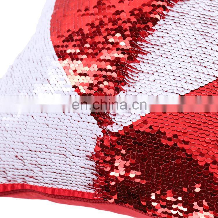 Amazon top seller 2019 lovely heart pattern sequin decorative cushion/pillow