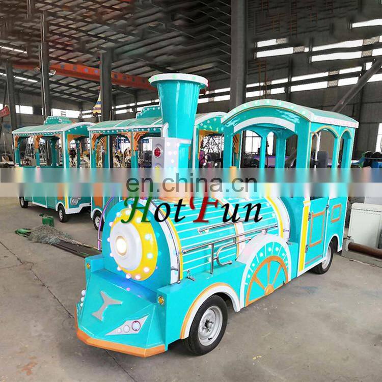 Manege mobile amusement rides road train used tourist train for sale