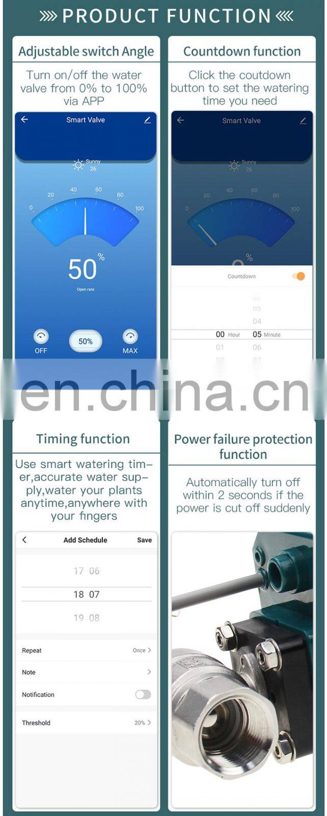 WiFi Control Wireless Water Timer TUYA App Digital Watering Irrigation Timer Water Valve