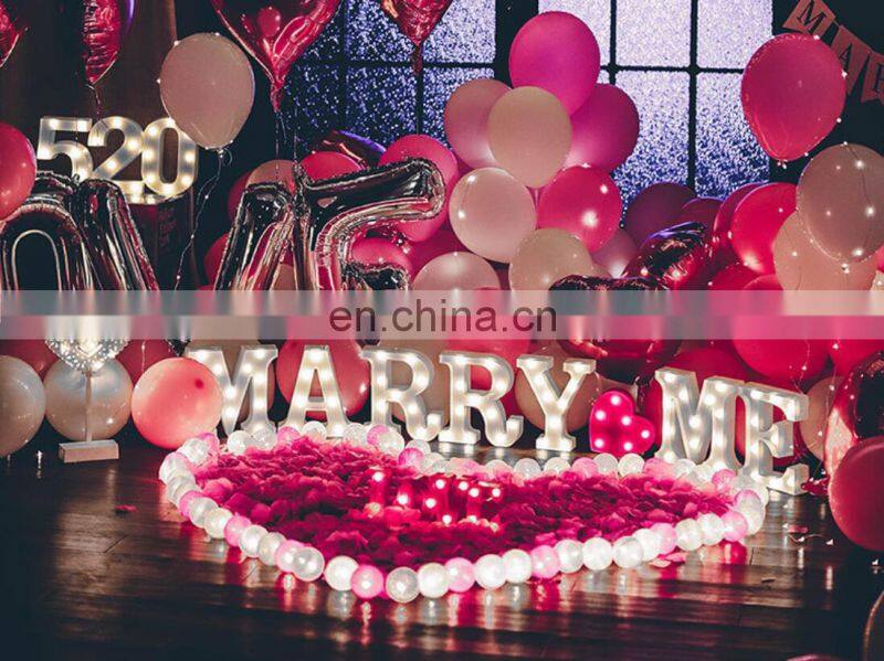 wedding party events decoration plastic mini led sign love letters