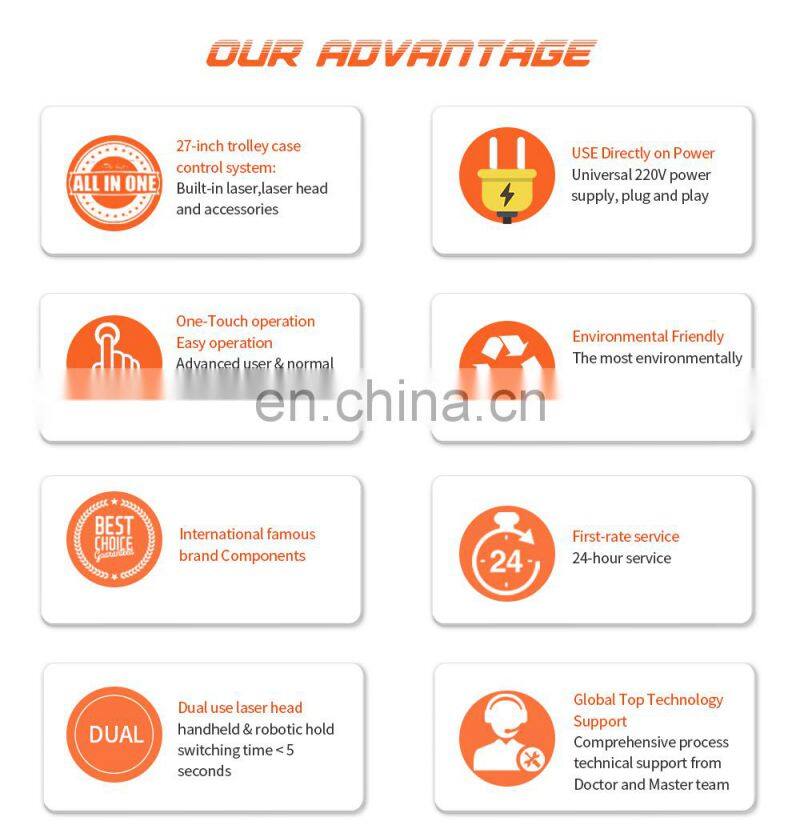 Portable Type 100w handheld laser cleaning machine rust removal