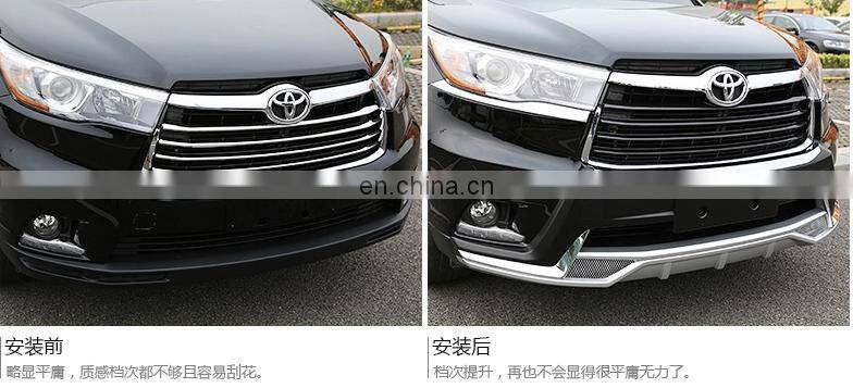 ABS material front/rear bumper guard for Toyota Highlander 2015+