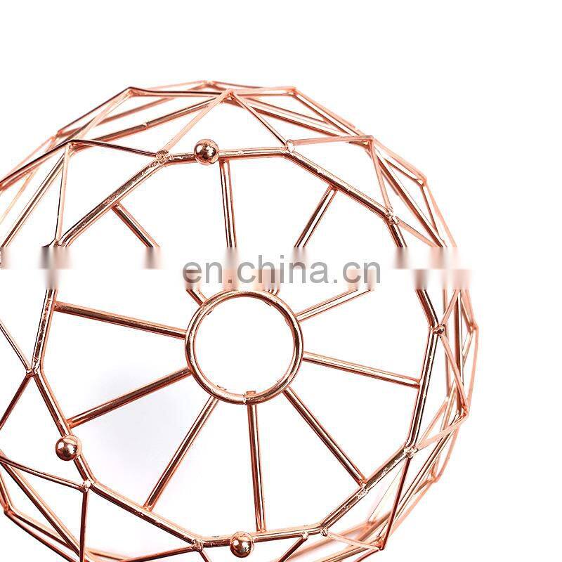 fruit basket bowl storage tray container kitchen round iron wire gold metal fruit basket