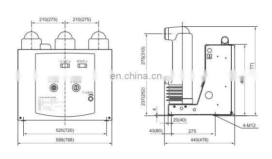 ZN63 VS1-12 10KV 11KV 12kv 24KV high voltage indoor vacuum circuit breaker switch 630A 1250A 1600A 2000A 2500A