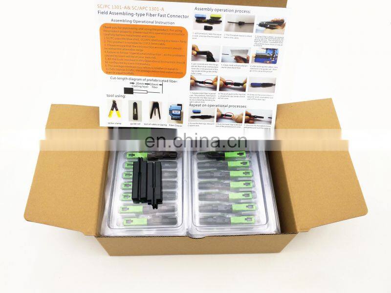 SC Optic Fiber Fast Connector Single Mode UPC APC Simplex Fiber Optic Quick Connector SC Fiber Adapter