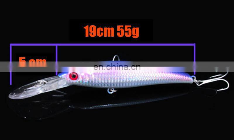 Amazon 19cm 55g Hot Sale Big Minnow Boat Fishing Tackle Sea Trolling Tuna Big Fish Fishing Bait