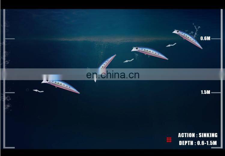 handmade 9.5cm 30g heavy artificial bait fishing lure freshwater saltwater hard plastic lure sinking minnow hard fish lure