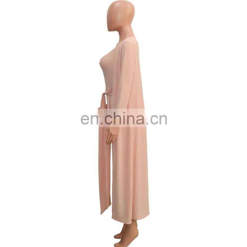 Cross-border fashion sexy suit 2021 new pit strip long-sleeved trendy cloak suspender skirt two-piece suit