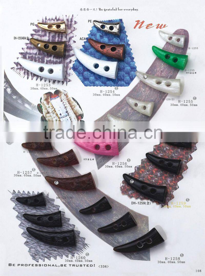 30MM 40MM 50MM Resin two holes natural buffalo horn button