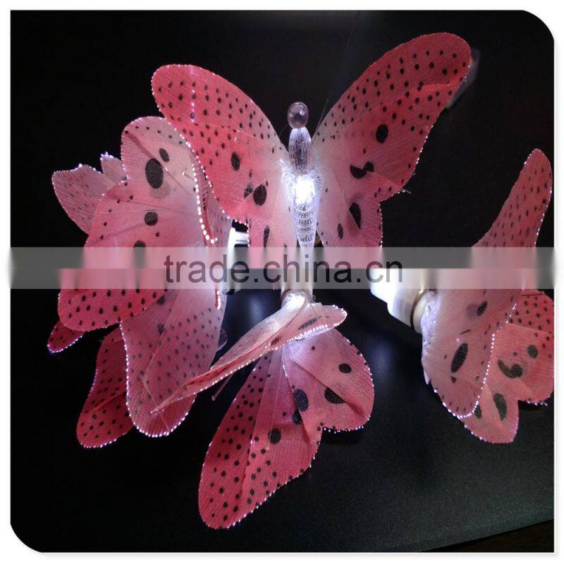 led fiber butterfly fariy battery powered christmas lights for christmas ornament, funny decoration
