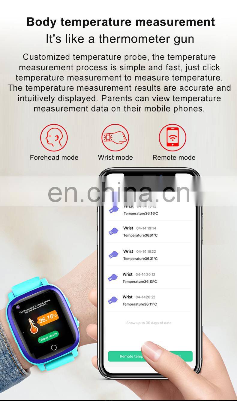 OEM multi language wearable accessories temperature smart watch gps wifi kids smart bracelet