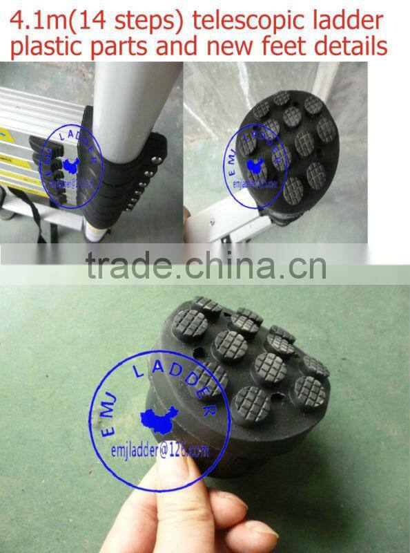 Aluminum 4.1M telescopic ladder hot selling in ebay.