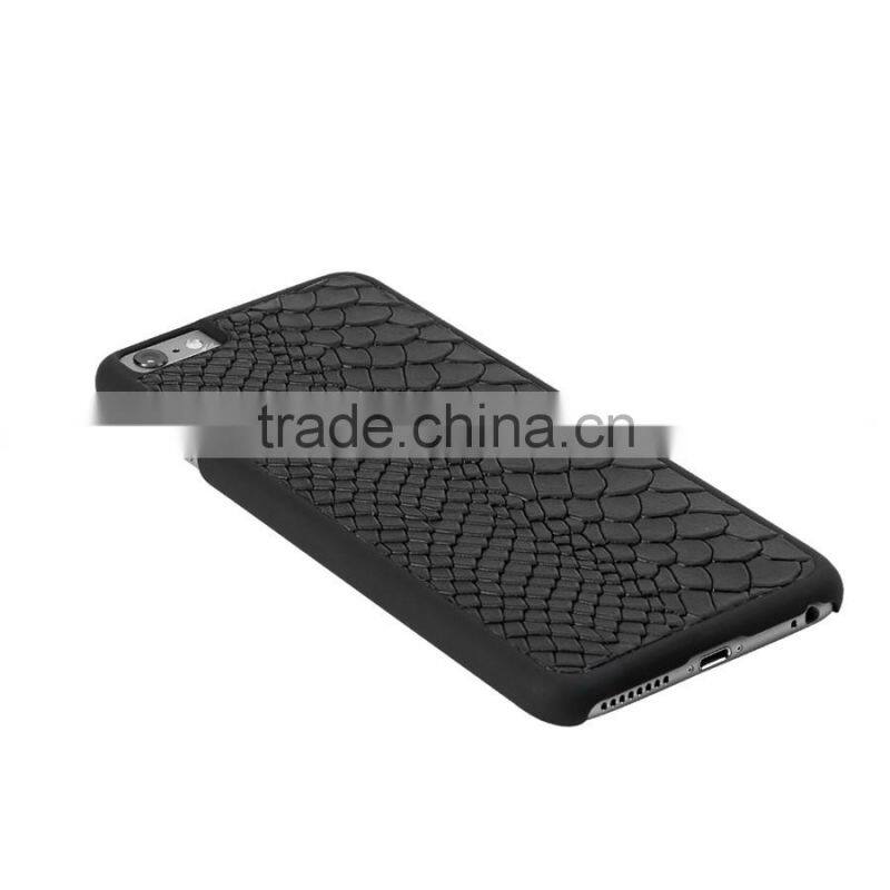 Hot Sale Genuine Embossed Python Leather Carrying Case Hard Shell Case Mat Mobile Phone for iPhone 6/6s Plus