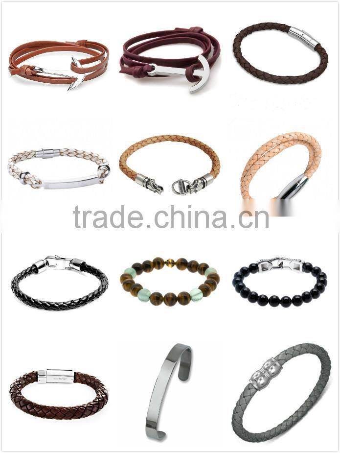2016 Newest Handmade Braid Bracelet Fashion Leather Bracelet