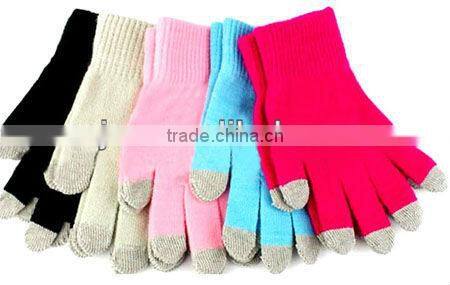 wholesale knitted hand gloves for touch screen