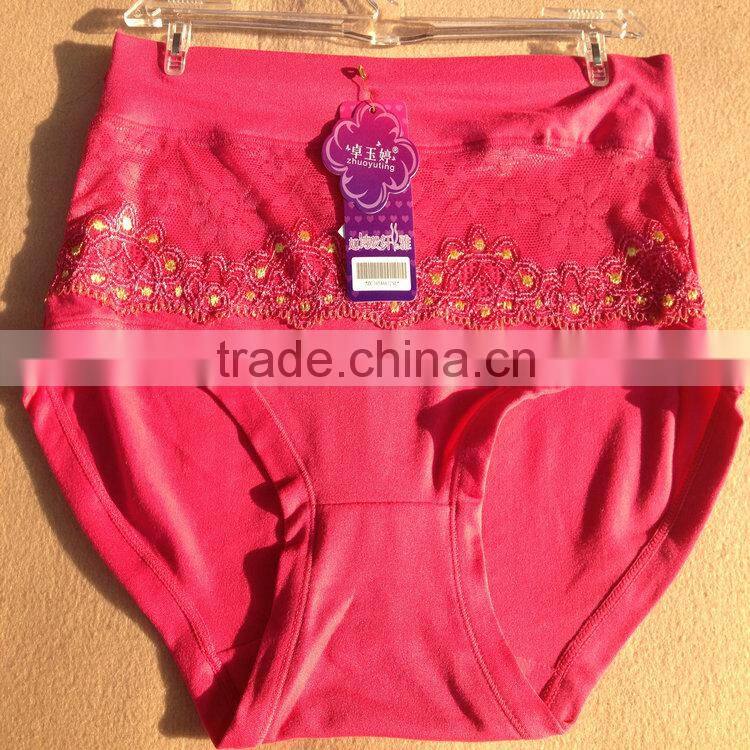 0.67USD High Quality Cotton Material Beautiful Fat Lady Panty/Panties/Thongs(jlhnk226)