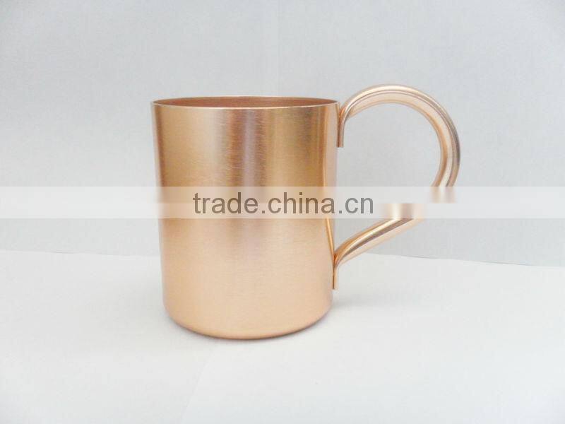 CCBM-313 16oz (500ml) Aluminum Beer Mug beer tumbler moscow mule mugs with champagne solid copper color surface (Accept OEM)
