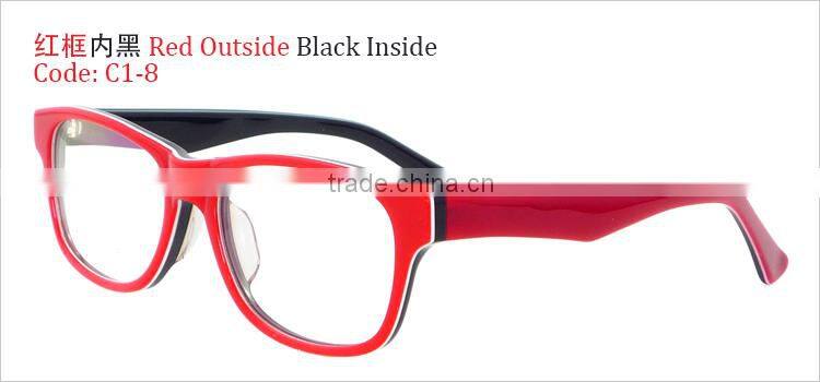 classic big full rim acetate eyeglasses frames for fashion women
