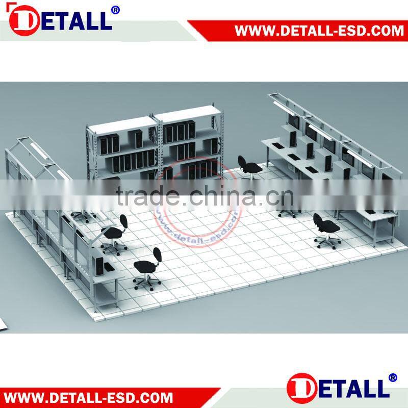Assembly lab work tables for many people (Detall)