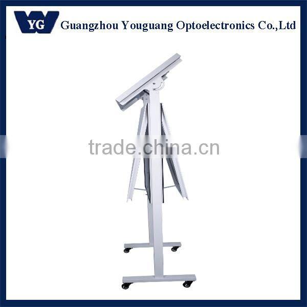 Single side or double sides Rectange shaped outdoor waterproof advertising solar power led light box with lamp pole