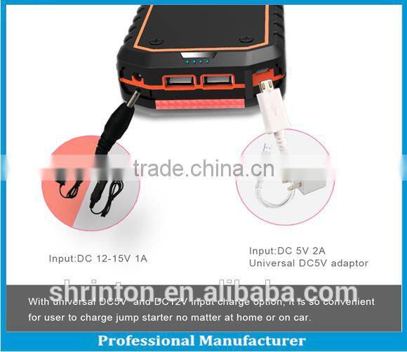 2015 best selling ONBO car first aid kit 12000mAh 12v portable battery jump starter car emergency mini jump starter