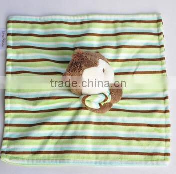 2015 plush animal head giraffe soft blanket/giraffe baby blankets