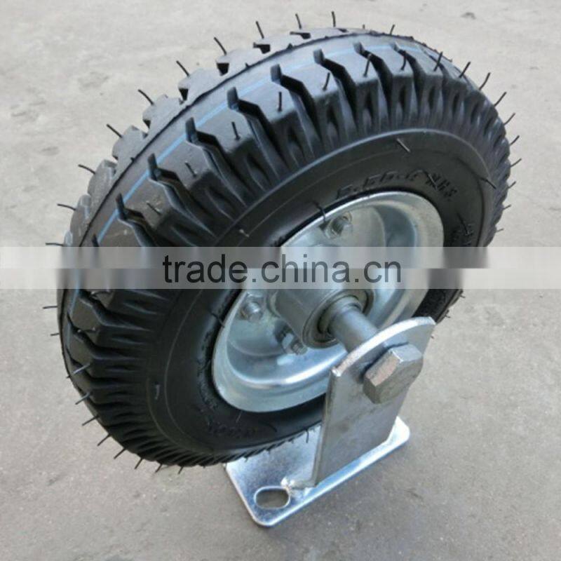 8" pneumatic rubber castor / fixed caster and swivel caster