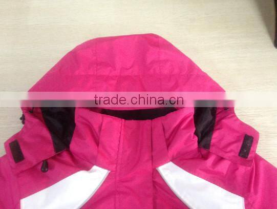 100% nylon ladies high quality Ski /snow jacket & winter jacket &windproof&waterproof&breathable