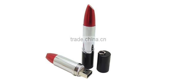 lipstick flashdrive usb drives 16gb flash drive for gift hot sale for wholesale