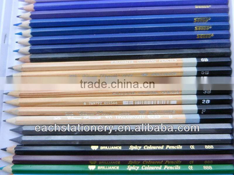 100pcs 7'' Muilt Coloring Pencil Set High Grade Wood Color Pencil Set In Metal Box