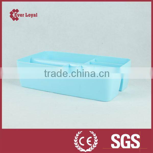 Blue quality products cosmetic container ,makeup storage with grid