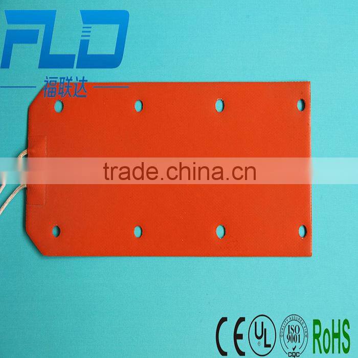 Cusotmize CE ROHS UL Flexible Silicone Flat Heating Element