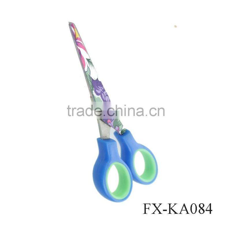 KA084 Flower printed stainless steel garden scissors dapur masakan