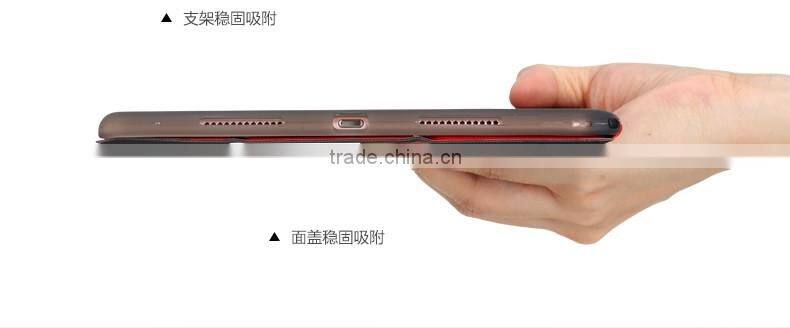 Original Rock High Quality PU Case for iPad Pro 9.7 inch Phantom Series Smart Magnetic Adsorption Case Double Side Use MT-5620