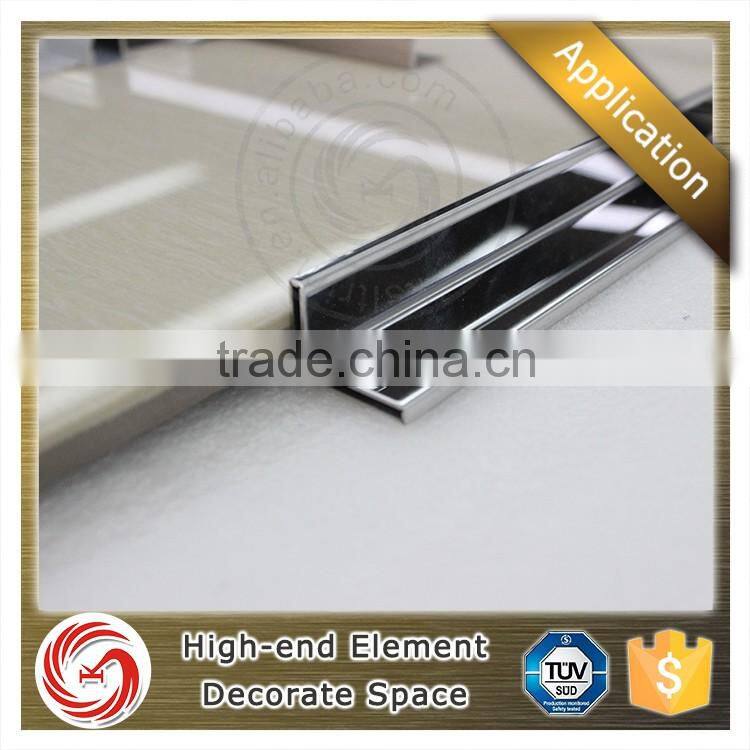 Metal tile edge trim stainless steel expansion joint