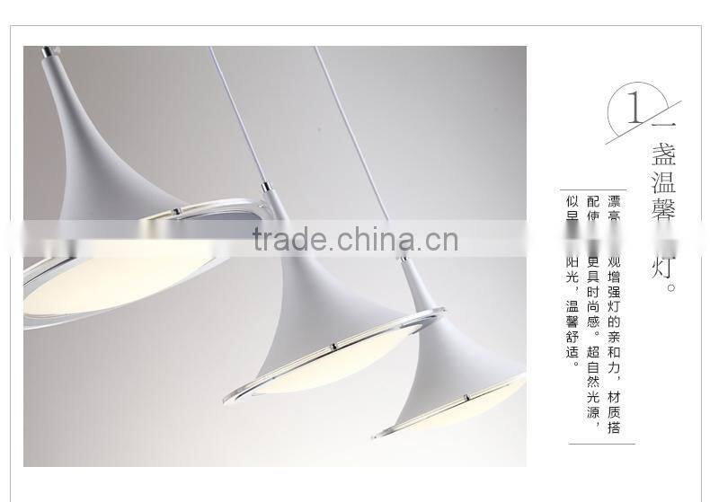 12w Trumpet LED Pendant Light Dining Room Creative Horn Lamp LED Droplight